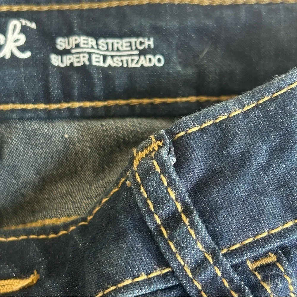 Cat & Jack Girls’ 12 Dark Blue Denim Jeans Super‎ Stretch Straight Leg School